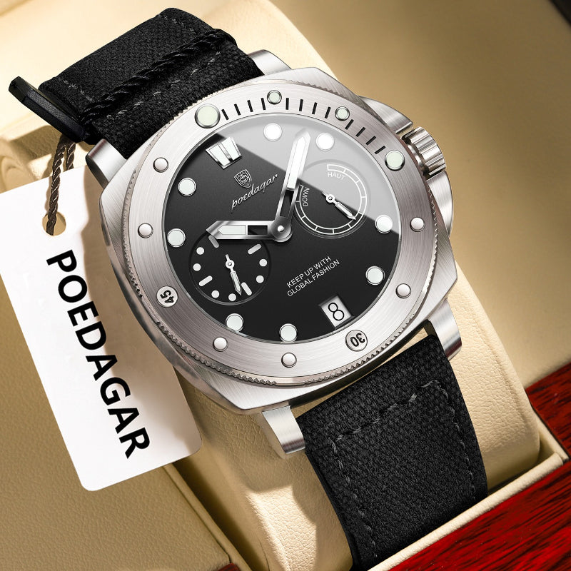 Men's Quartz Watch - POEDAGAR 's with Nylon Strap 3ATM Waterproof, Multi-Function Sport for - product detail view 26
