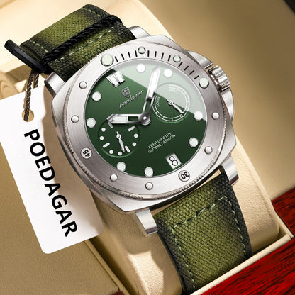 Men's Quartz Watch - POEDAGAR 's with Nylon Strap 3ATM Waterproof, Multi-Function Sport for - product detail view 27