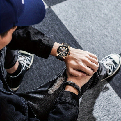 Men's Quartz Watch - REWARD Sport for - Luxury Studded Bezel Wristwatch, Luminous Dial with - product detail view 22