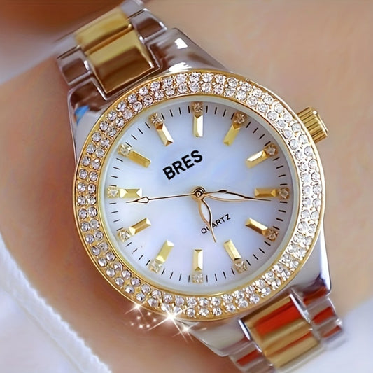 Women's Quartz Watch - Rhinestone Butterfly 's Crystal Diamond Dial, Movement, Steel Button - main product view