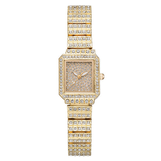 Women's Quartz Watch - Rhinestone for Square Dial Bling Luxury Analog Dress Wristwatch Sparkling - main product view