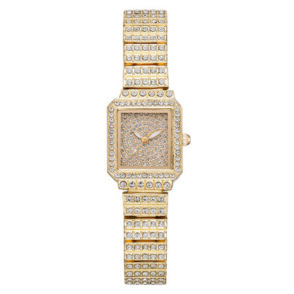 Women's Quartz Watch - Rhinestone for Square Dial Bling Luxury Analog Dress Wristwatch Sparkling - product detail view 10