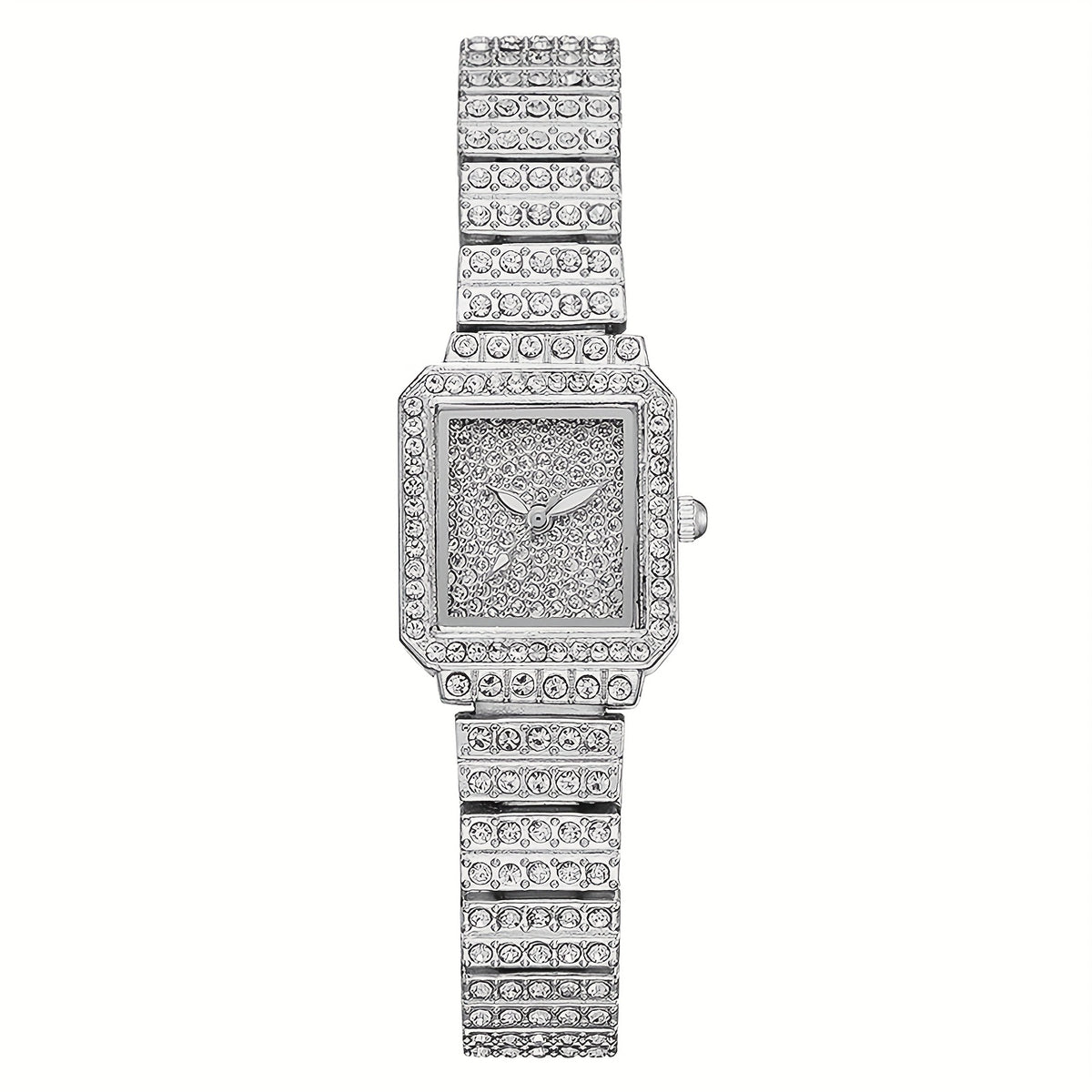 Women's Quartz Watch - Rhinestone for Square Dial Bling Luxury Analog Dress Wristwatch Sparkling - product detail view 12