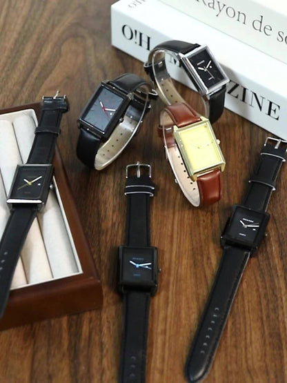 Men's Quartz Watch - 's 3-Piece Set Square Dial Wristwatch Bundle for , Business Casual Sports - product detail view 9
