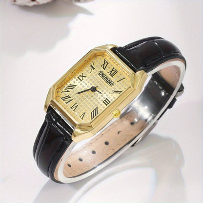Women's Quartz Watch - 's & Bangle Set 2pcs Vintage Rectangular Dial with Trendy Open Bangle - product detail view 48