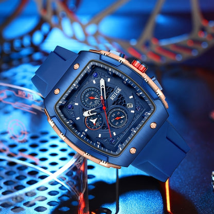 Men's Quartz Watch - 's Barrel-Shaped with Luminous Hands & Date Display - Tonneau Analog - product detail view 5