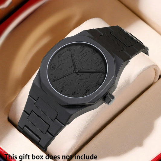 Men's Quartz Watch - 's Black Dial Minimalist - Classic Casual Sport Wristwatch for , Durable - main product view