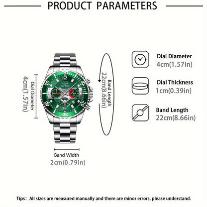 Men's Quartz Watch - 's Business with Calendar & Adjustable Strap - Versatile Analog Wristwatch - product detail view 24