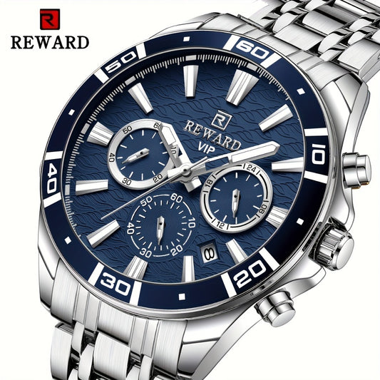 Men's Quartz Watch - 's Chronograph Sport | Stainless Steel Wristwatch with Luminous Display - main product view