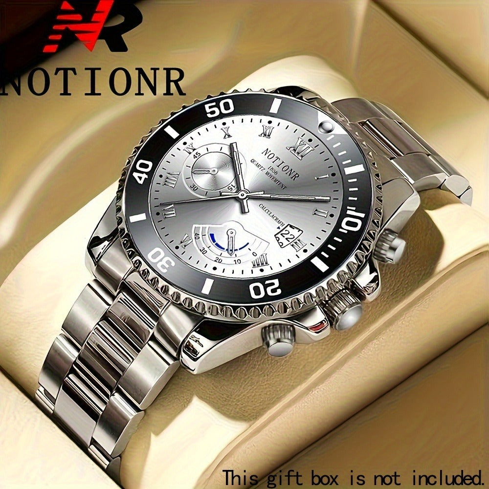 Men's Quartz Watch - 's Classic Business | Stainless Steel Wristwatch with Date Display, Sleek - product detail view 2
