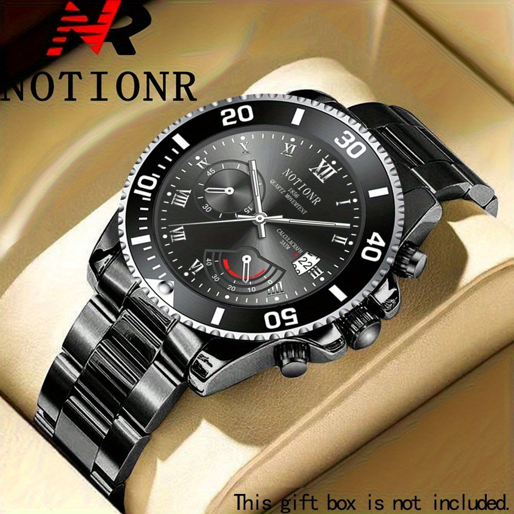 Men's Quartz Watch - 's Classic Business | Stainless Steel Wristwatch with Date Display, Sleek - product detail view 15