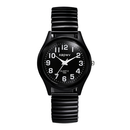 Men's Quartz Watch - 's Elastic Stretch Analog Wristwatch with Expandable Alloy Strap, Large - product detail view 11