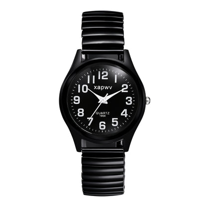 Men's Quartz Watch - 's Elastic Stretch Analog Wristwatch with Expandable Alloy Strap, Large - product detail view 19