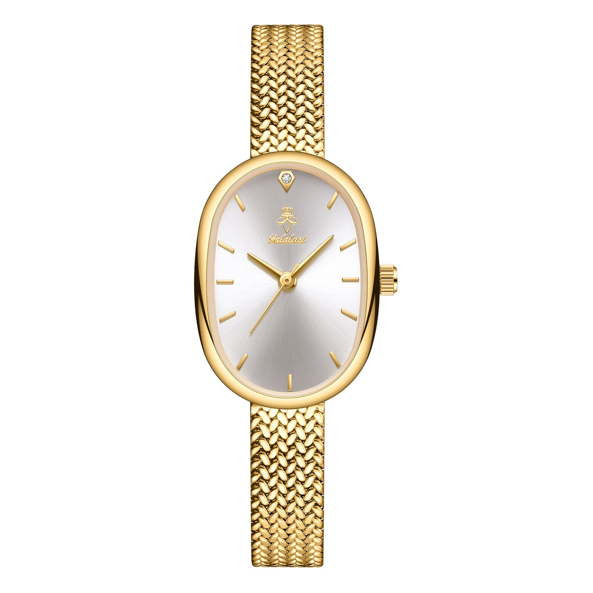 Women's Quartz Watch - 's Elegant Oval Dial Leaf Pattern Bracelet Strap with Gift Box, Stylish - product detail view 29