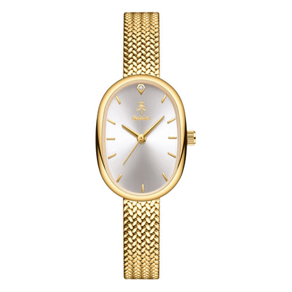 Women's Quartz Watch - 's Elegant Oval Dial Leaf Pattern Bracelet Strap with Gift Box, Stylish - product detail view 29