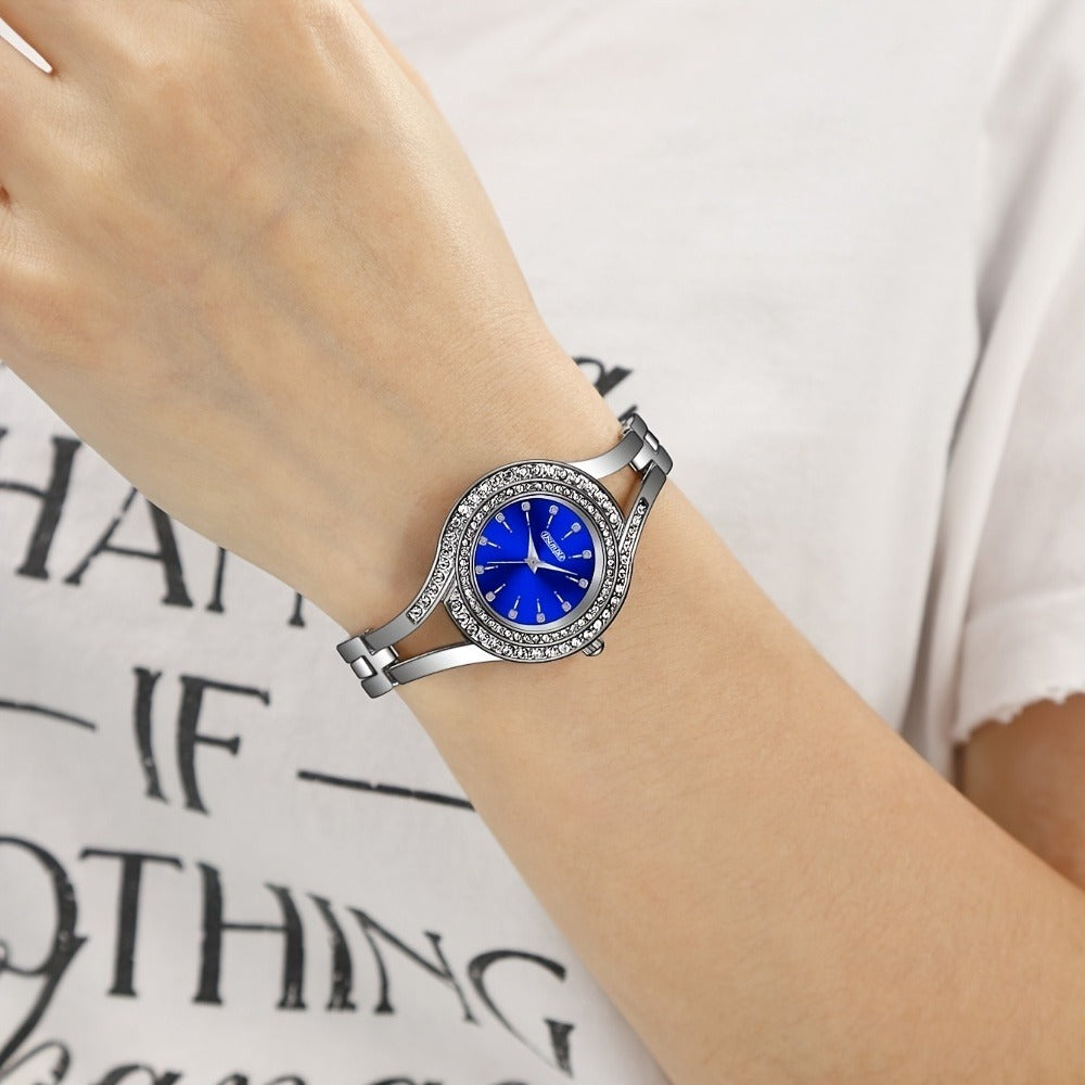 Women's Quartz Watch - 's Elegant Retro Luxury Heart Chain Rectangular Dial Court Style Stainless - product detail view 11