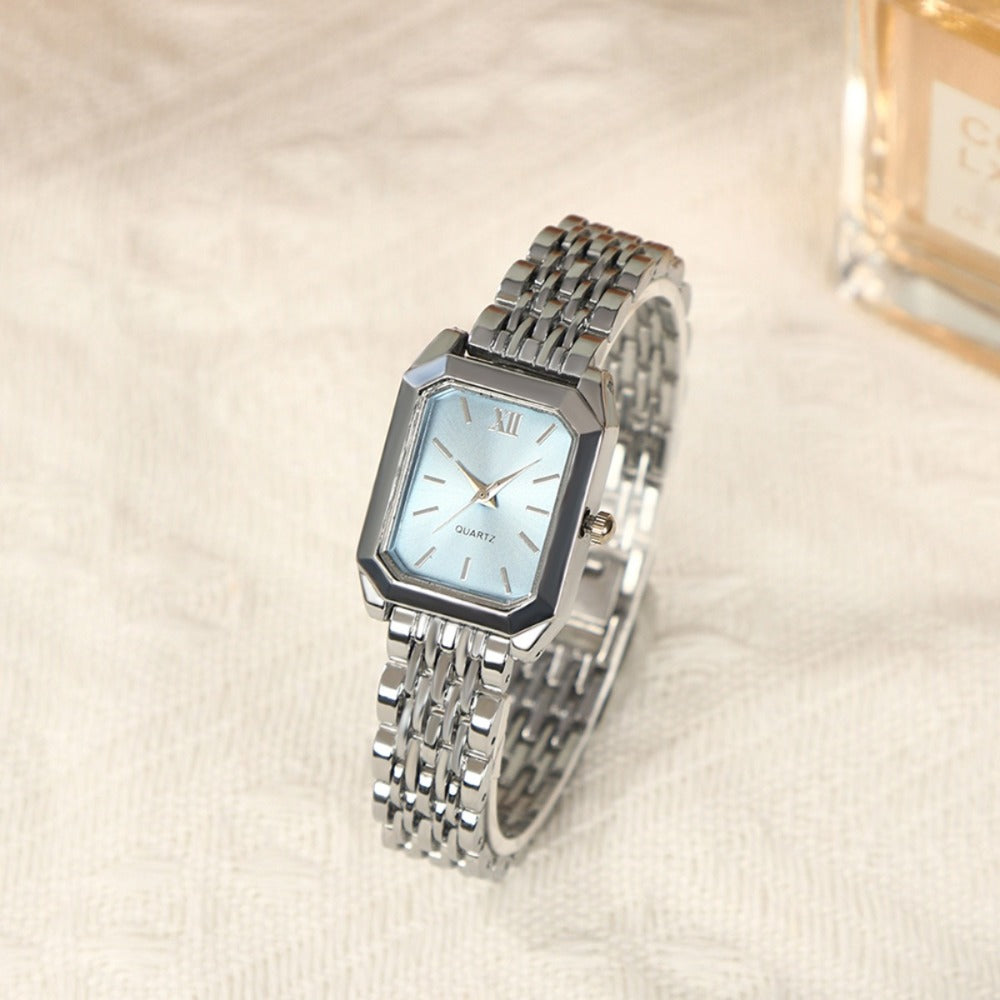 Women's Quartz Watch - 's Elegant Retro Luxury Heart Chain Rectangular Dial Court Style Stainless - product detail view 27