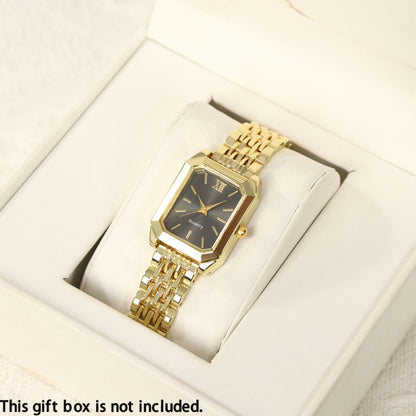 Women's Quartz Watch - 's Elegant Retro Luxury Heart Chain Rectangular Dial Court Style Stainless - product detail view 29