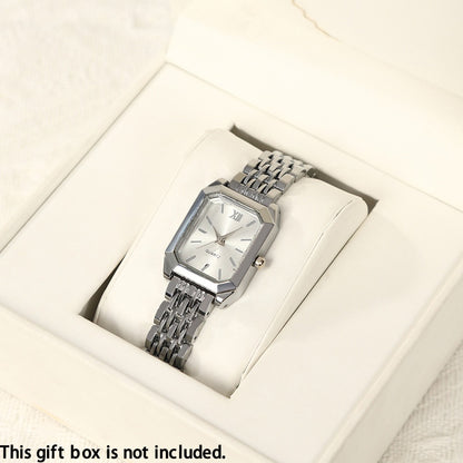 Women's Quartz Watch - 's Elegant Retro Luxury Heart Chain Rectangular Dial Court Style Stainless - product detail view 37