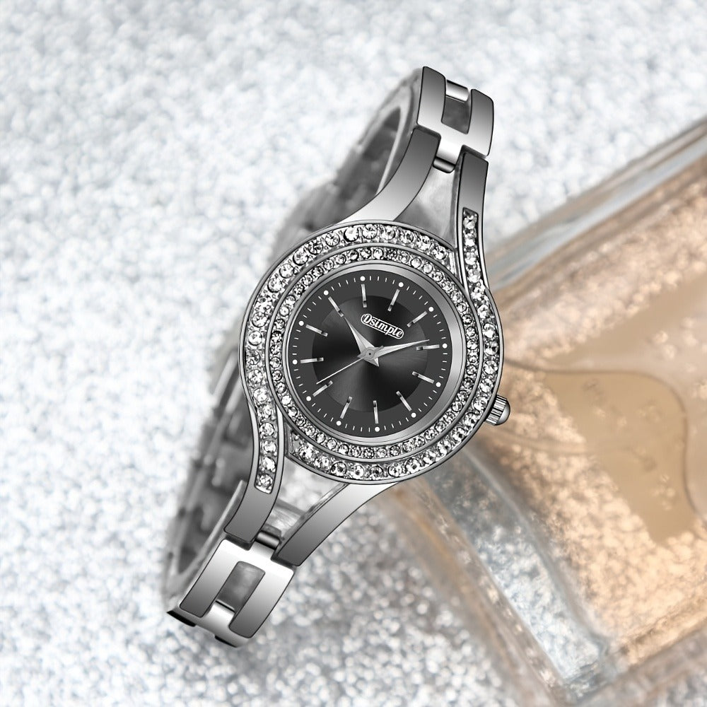Women's Quartz Watch - 's Elegant Retro Luxury Heart Chain Rectangular Dial Court Style Stainless - product detail view 46