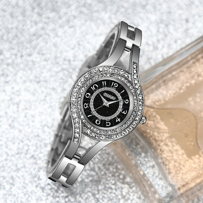 Women's Quartz Watch - 's Elegant Retro Luxury Heart Chain Rectangular Dial Court Style Stainless - product detail view 48