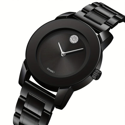 Women's Quartz Watch - 's Fashion Round Dial - Elegant Ladies Wristwatch Gold Silver Black Red - product detail view 23