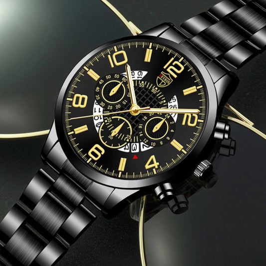 Men's Quartz Watch - 's Gift Set 2pcs Luxury Stainless Steel Watches Business Fashion Analog - main product view