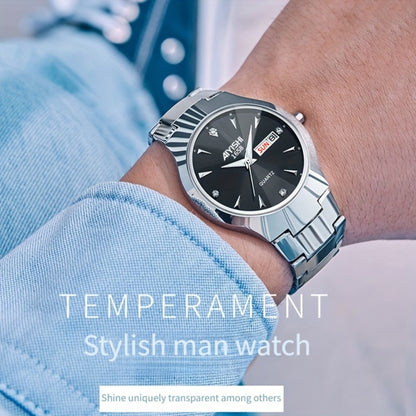 Men's Quartz Watch - 's Luminous Dual Calendar Zinc Alloy Business Casual Wristwatch for Coffee - product detail view 8