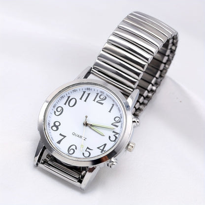 Women's Quartz Watch - 's Luminous Hands Analog Adjustable Stretchy Stainless Steel Band Casual - product detail view 8