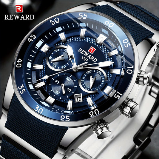 Men's Quartz Watch - 's Luxury Chronograph | Luminous Sport Silicone Strap Wristwatch for - main product view