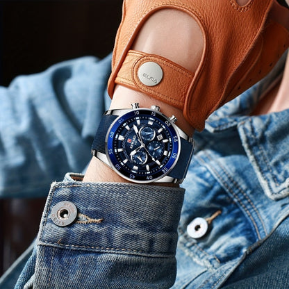 Men's Quartz Watch - 's Luxury Chronograph | Luminous Sport Silicone Strap Wristwatch for - product detail view 2