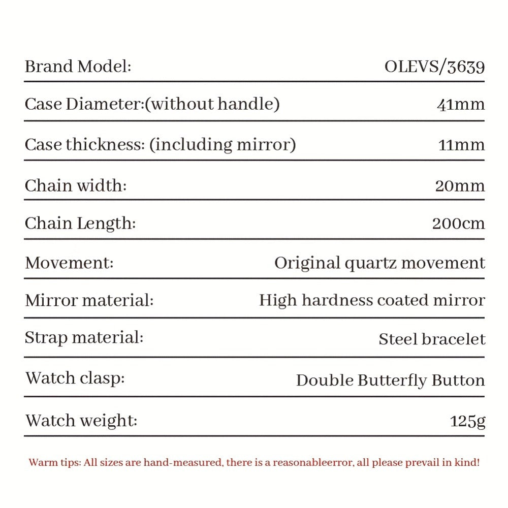 Men's Quartz Watch - 's Luxury Moon Phase Chronograph - Two-Tone Stainless Steel Analog Dress - product detail view 12