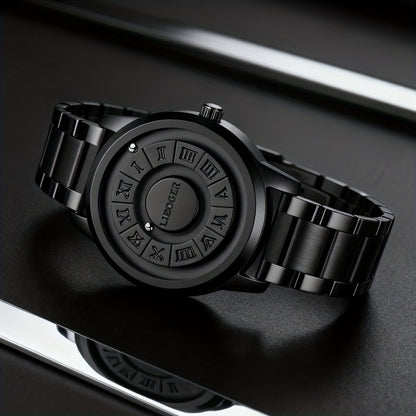 Men's Quartz Watch - 's Magnetic Steel Ball | Touch-to-Read Vintage Business Wristwatch, No - product detail view 8