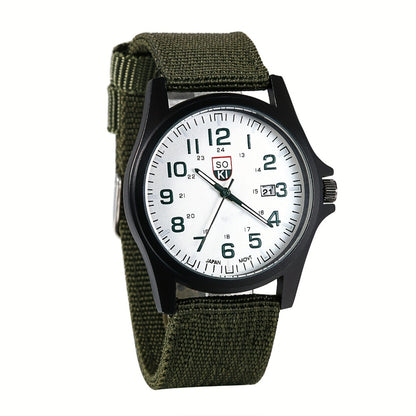 Men's Quartz Watch - 's Minimalist 24H Display, Luminous Dial, Date Calendar, Analog Casual - product detail view 6