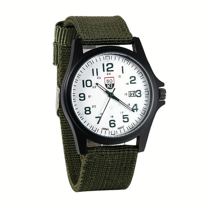 Men's Quartz Watch - 's Minimalist 24H Display, Luminous Dial, Date Calendar, Analog Casual - product detail view 13