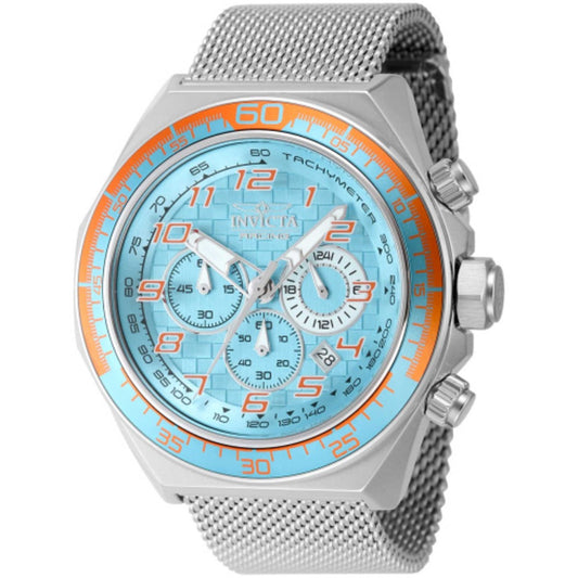 Men's Quartz Watch - 's Racing Invicta 47901 50mm Light Blue Dial Silver Stainless Steel - main product view