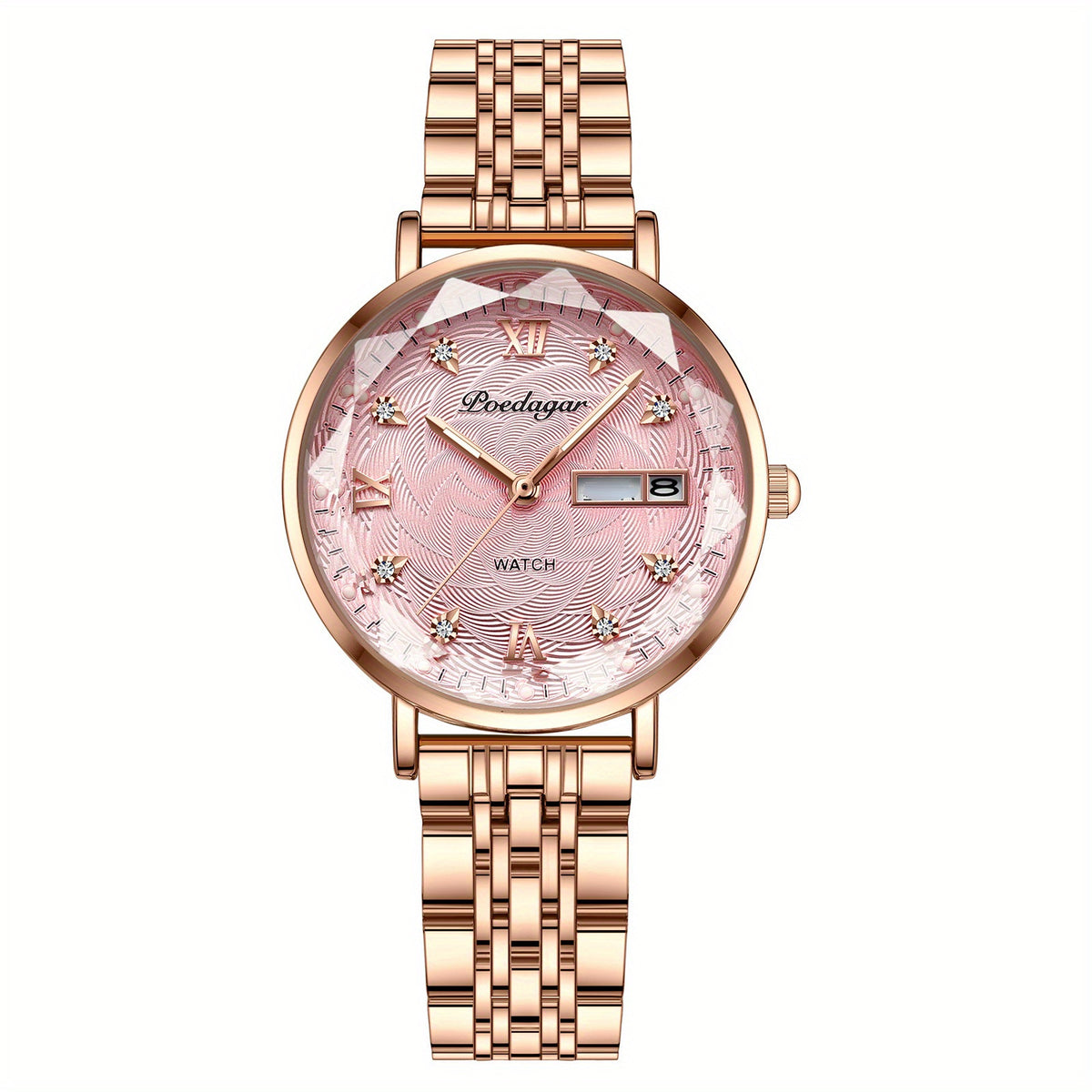 Women's Quartz Watch - 's Rhinestone POEDAGAR Rose Gold Luxury Dress with Luminous Dial - product detail view 19