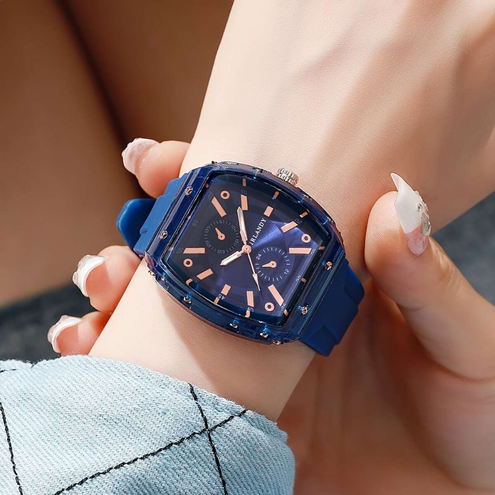 Men's Quartz Watch - 's Set 4 Pieces Fashion Wristwatches with Alloy Case & Silicone Strap - product detail view 16