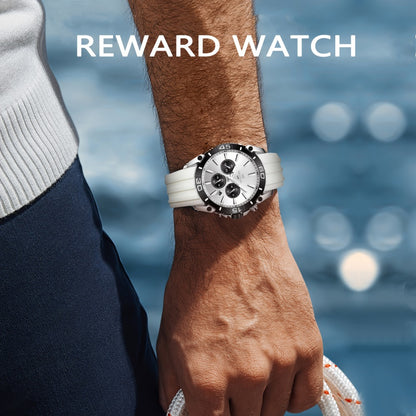 Men's Quartz Watch - 's Silicone Strap with Luminous Hands & Date Display - Luxury Casual - product detail view 2