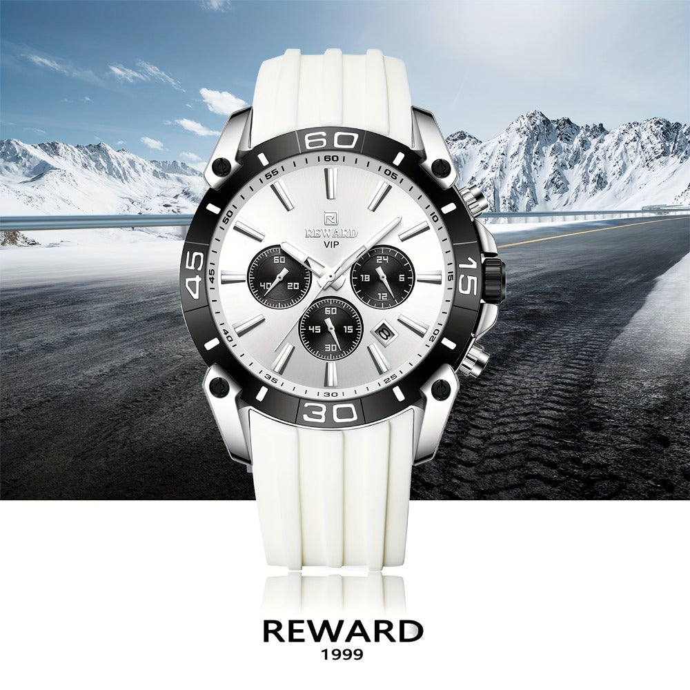 Men's Quartz Watch - 's Silicone Strap with Luminous Hands & Date Display - Luxury Casual - product detail view 15