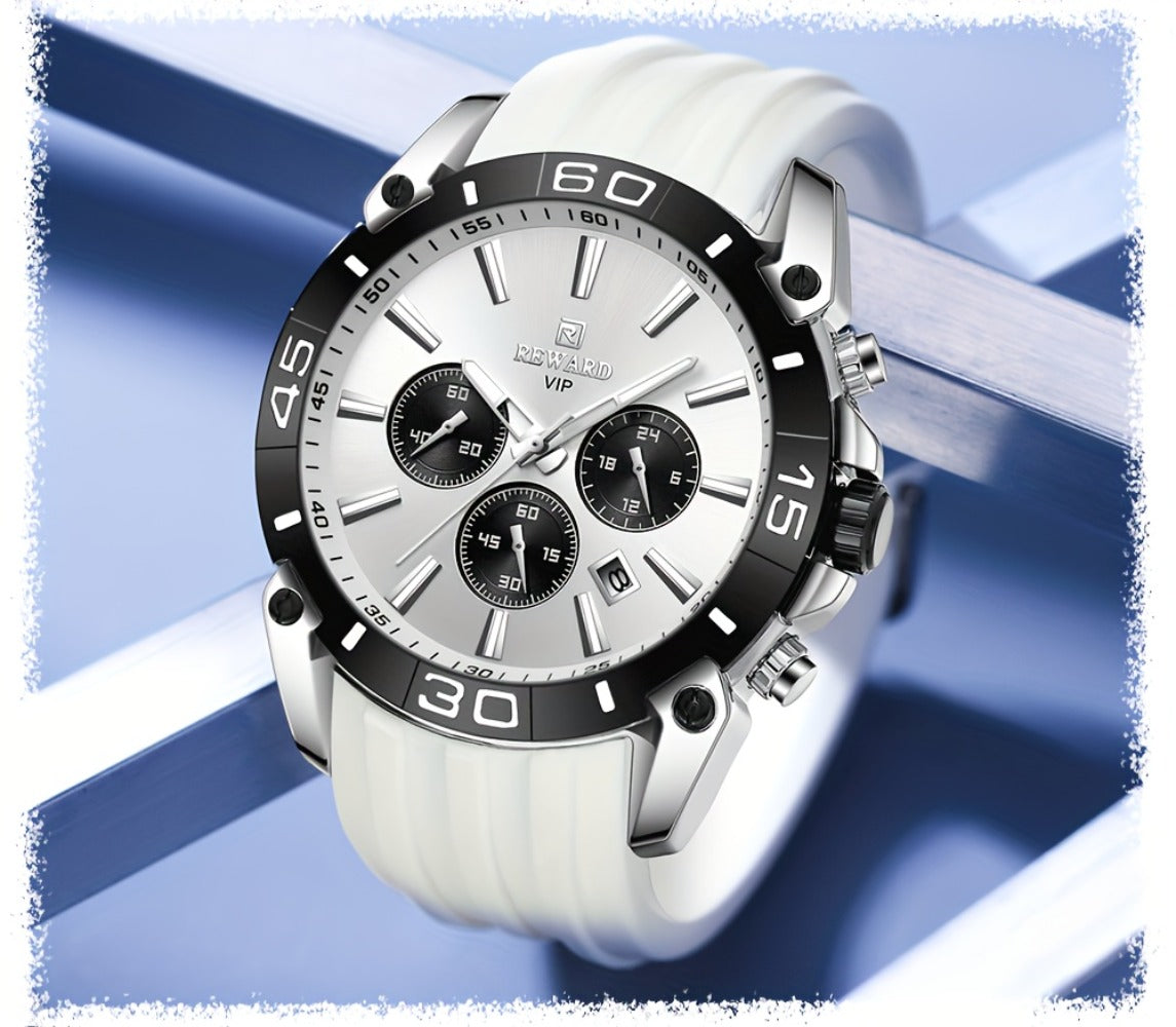 Men's Quartz Watch - 's Silicone Strap with Luminous Hands & Date Display - Luxury Casual - product detail view 23