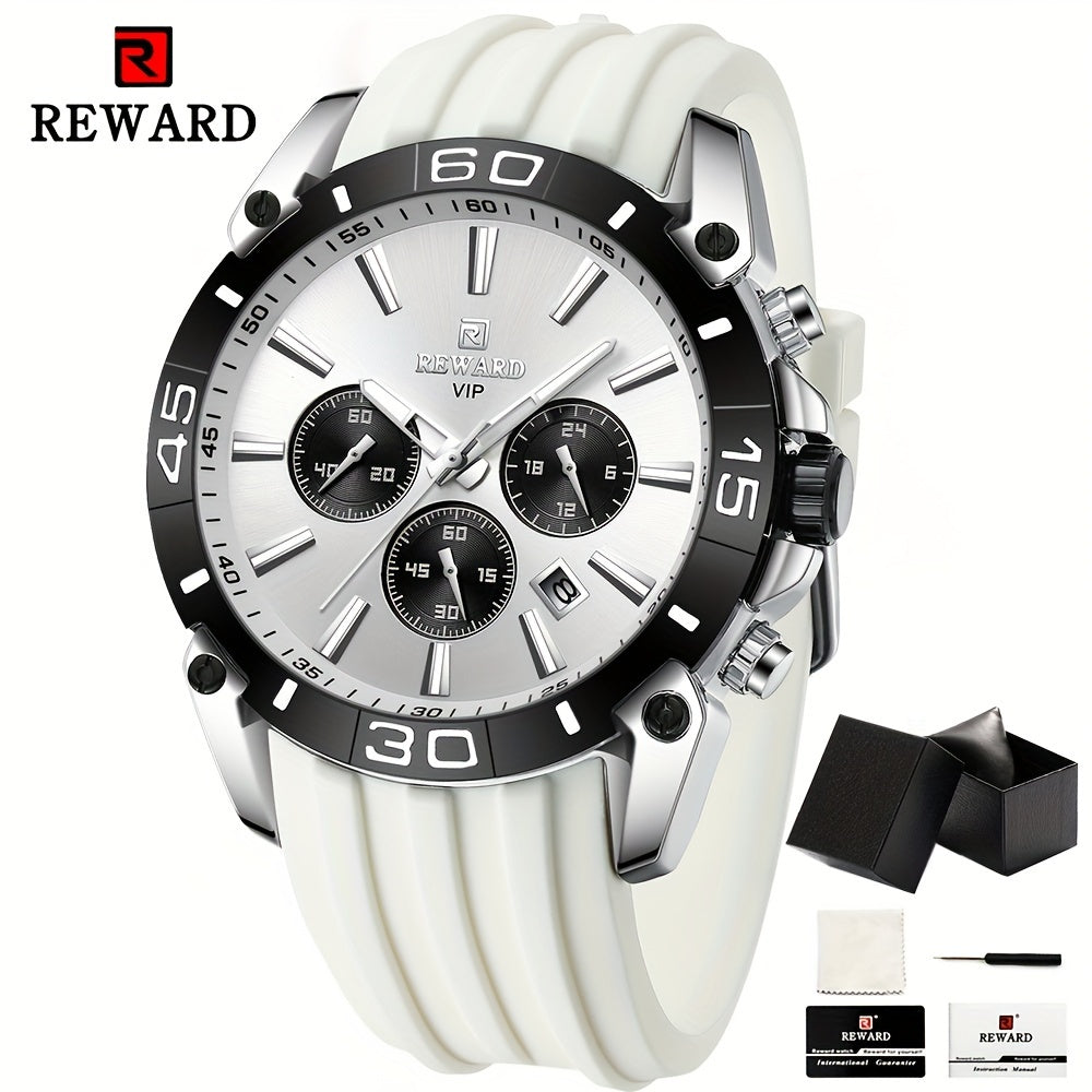 Men's Quartz Watch - 's Silicone Strap with Luminous Hands & Date Display - Luxury Casual - product detail view 29