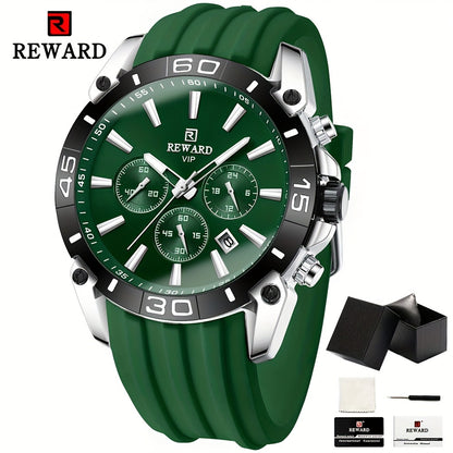 Men's Quartz Watch - 's Silicone Strap with Luminous Hands & Date Display - Luxury Casual - product detail view 30