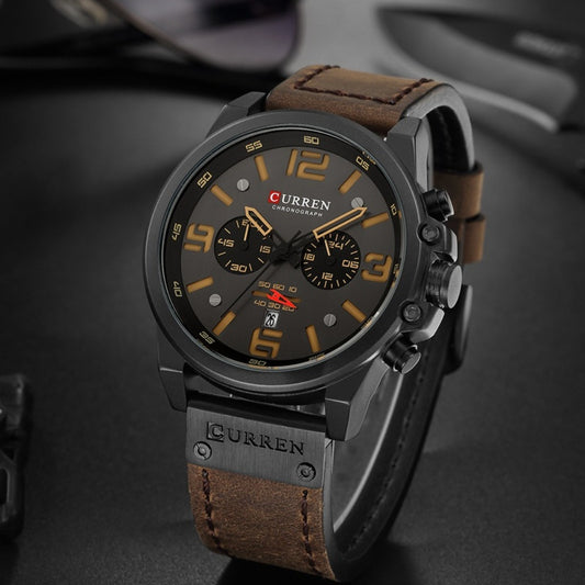Men's Quartz Watch - 's Sports 24H Display, Timer & Calendar | Zinc Alloy Case, Multiple Colors - main product view