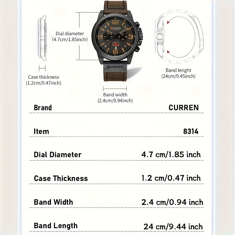 Men's Quartz Watch - 's Sports 24H Display, Timer & Calendar | Zinc Alloy Case, Multiple Colors - product detail view 2