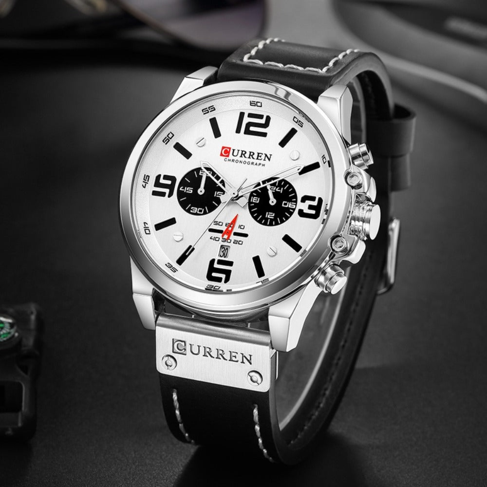 Men's Quartz Watch - 's Sports 24H Display, Timer & Calendar | Zinc Alloy Case, Multiple Colors - product detail view 8