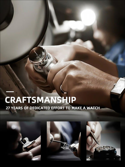 Men's Quartz Watch - 's Stainless Steel Business with Date Display - Luxury Analog Dress - product detail view 7