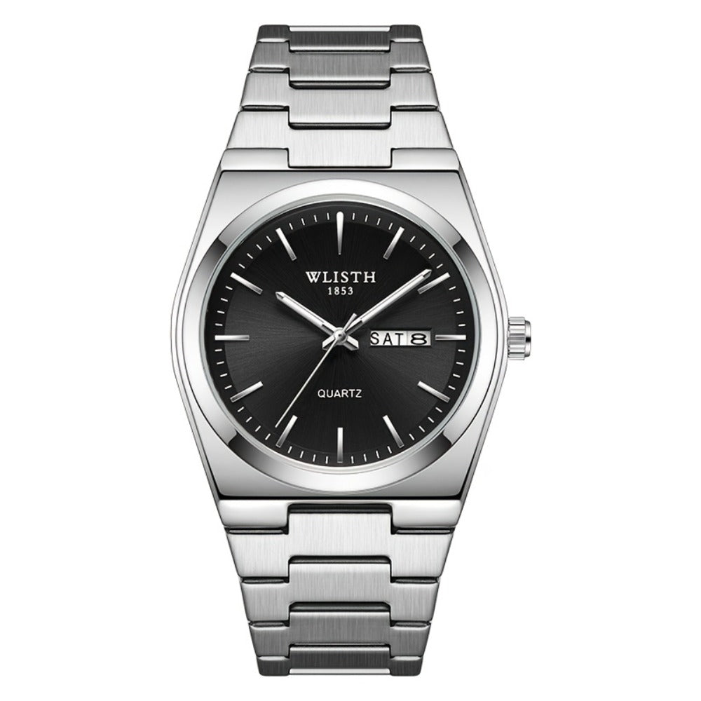 Men's Quartz Watch - 's Stainless Steel Luminous Hands Date Display Sport Business Wristwatch - product detail view 4