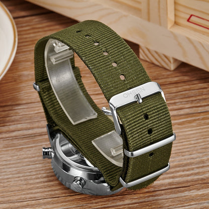 Men's Quartz Watch - 's Tactical Dual Time Army Green Analog & Digital Sports with Date - product detail view 12