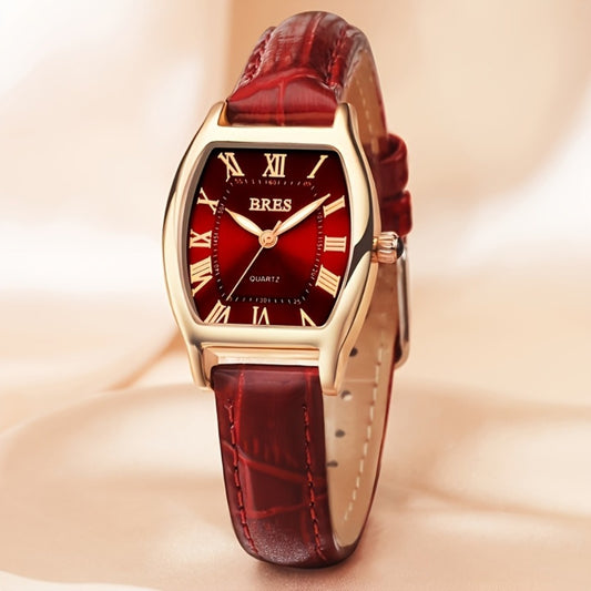 Women's Quartz Watch - 's Tonneau Faux Leather Strap Zinc Alloy Case Barrel Shaped Analog - main product view